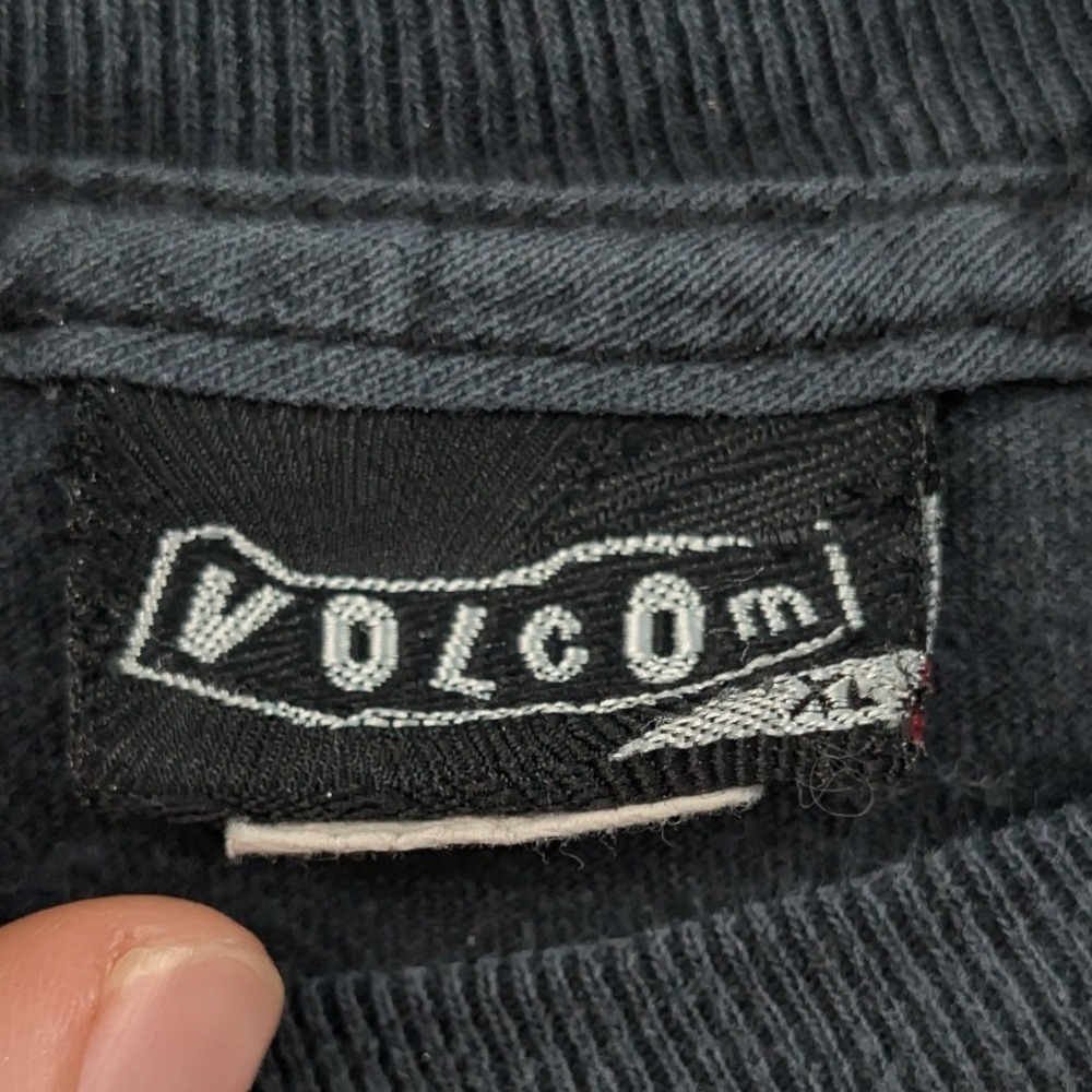 VTG Volcom T-Shirt Men's XL Black Faded Skate Streetwear Grunge Distressed Y2K - Picture 3 of 8